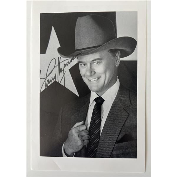 Dallas Larry Hagman signed post card