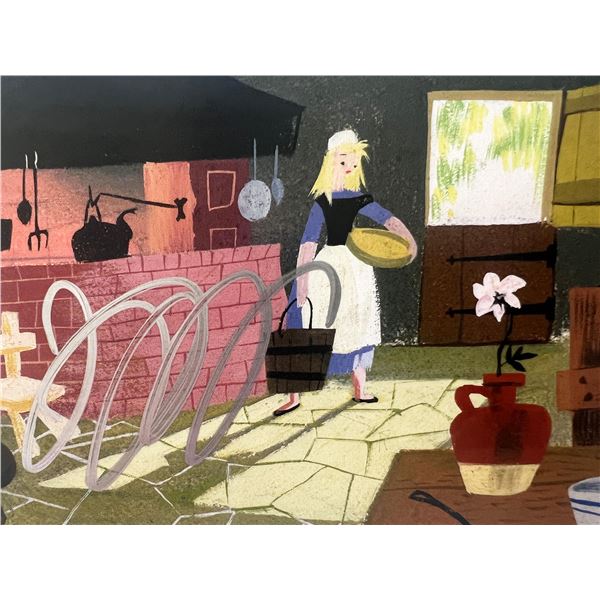 1950 Cinderella concept art signed postcard