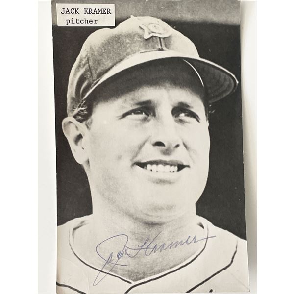 Boston Red Sox Jack Kramer signed photo
