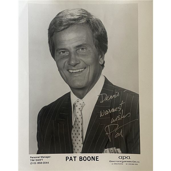 Pat Boone signed photo