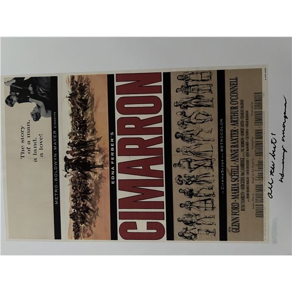 Cimarron Henry Morgan signed movie flyer