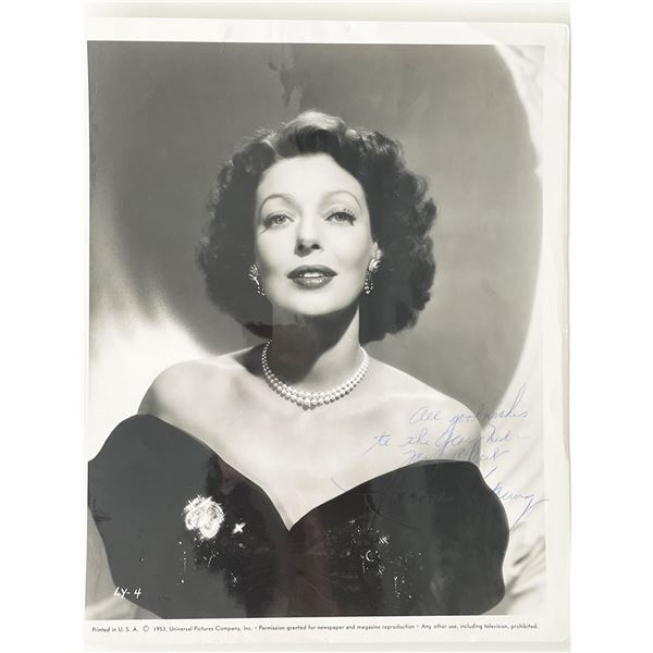 Loretta Young signed photo
