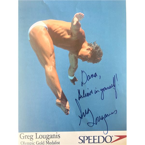 Gold Medalist Greg Louganis signed photo