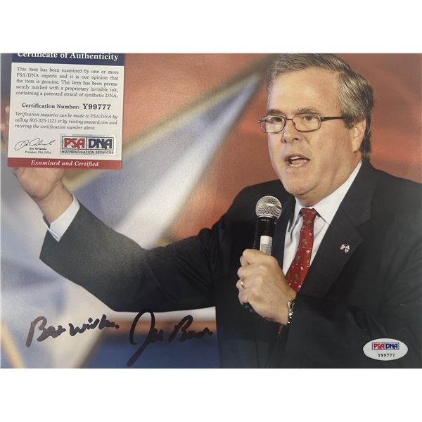 Jeb Bush signed photo. PSA