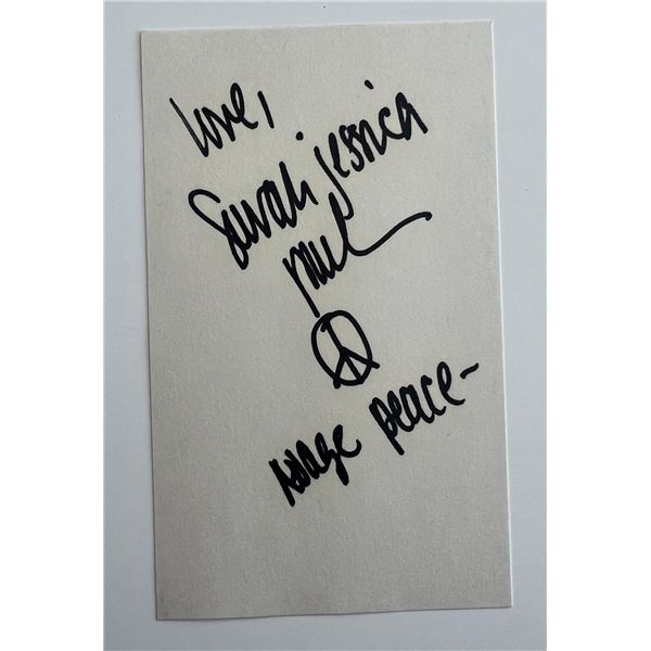 Sex in The City Sarah Jessica Parker original signature