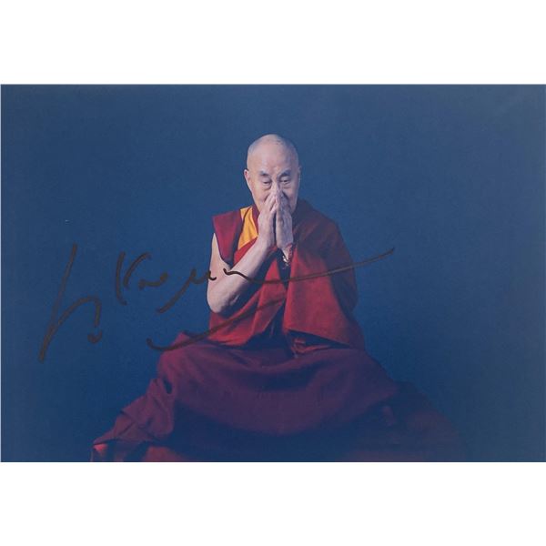 The 14th Dalai Lama, Tenzin Gyatso signed photo