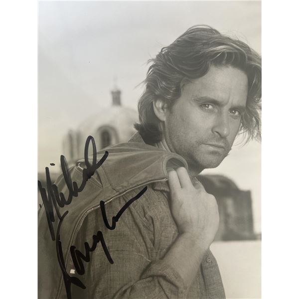 Michael Douglas signed photo. GFA Authenticated