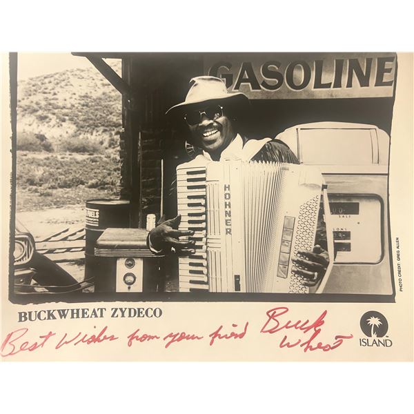 Buckwheat Zydeco signed photo