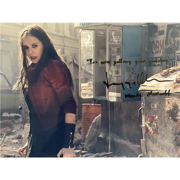 Avengers Infinity War Elizabeth Olsen signed photo