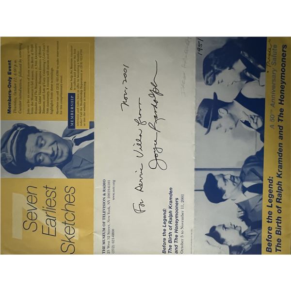 The Honeymooners Joyce Reynolds signed flyer