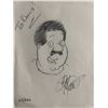 Image 1 : Family Guy Cleveland original sketch autographed by Seth McFarlane.