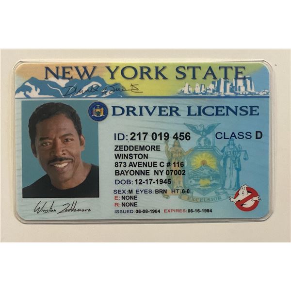 Ghostbuster prop license- Winston Zeddemore