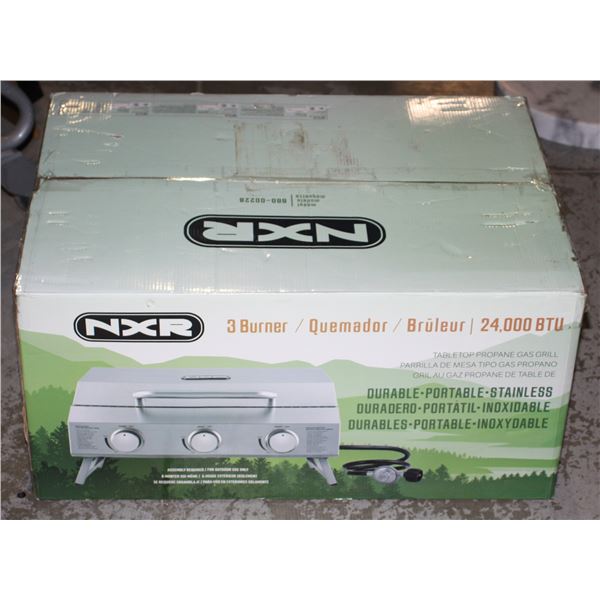 NXR 3 BURNER TABLETOP PROPANE GRILL-STORE RETURN