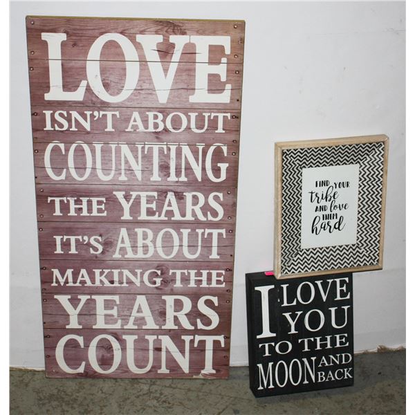 THREE ASSORTED PICTURES