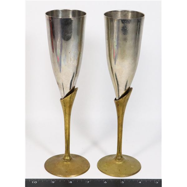 PAIR OF INTERNATIONAL SILVER COMPANY HANDMADE