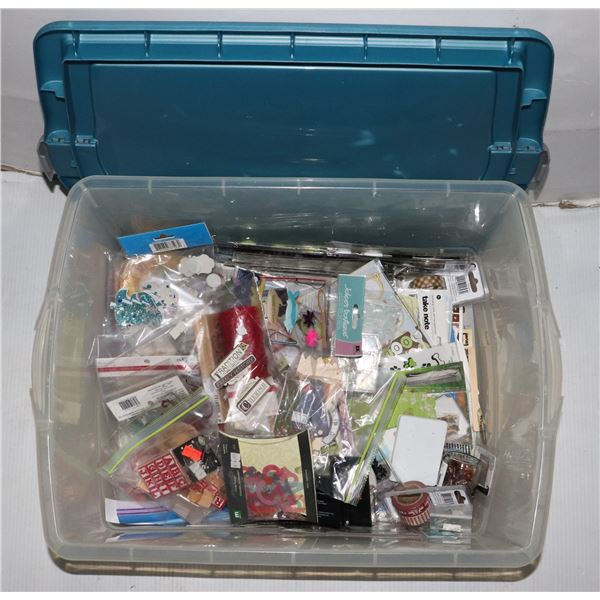 LARGE SELECTION OF CRAFT SUPPLIES w/TOTE