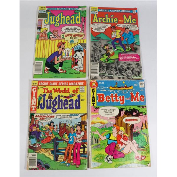 FOUR LARGE ASSORTED ARCHIE COMICS