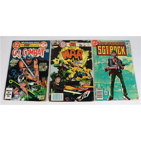 BUNDLE OF WAR COMICS INCLUDING SGT. ROCK