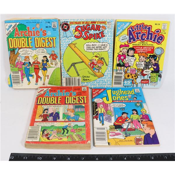 GROUP OF 5 VINTAGE ARCHIE COMIC BOOKS