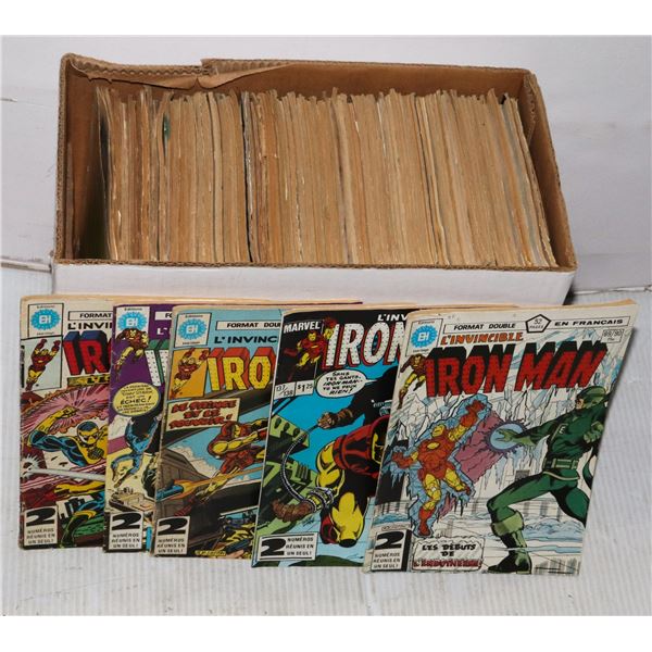 LOT OF COMIC BOOKS SHORT BOX FULL FRENCH