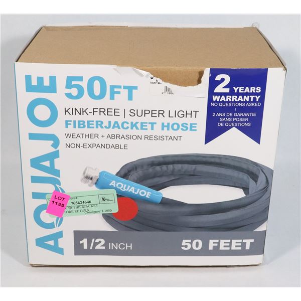 AQUAJOE 50' FIBERJACKET HOSE-STORE RETURN