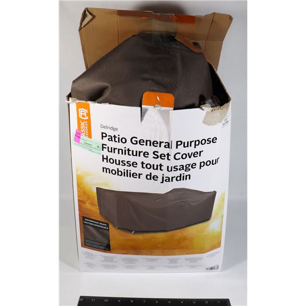 DELRIDGE PATIO FURNITURE SET COVER-STORE RETURN