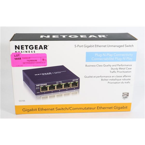 NETGEAR ETHERNET SWITCH (5 PORTS)