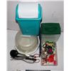 Image 1 : MIXED KITCHEN CONTAINERS, INCLUDING