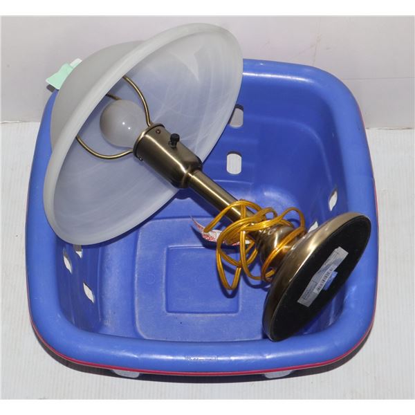 LAMP SOLD WITH LAUNDRY BASKET