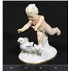 Image 1 : WEST GERMANY MARKED PORCELAIN BOY CHASING BIRDS