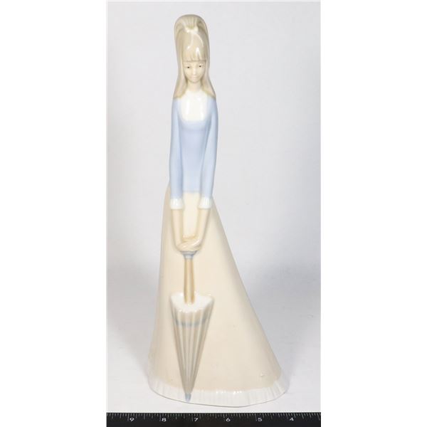 YOUNG LADY WITH UMBRELLA FIGURINE