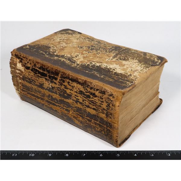 ANTIQUE 1843 GERMAN LANGUAGE THICK BOOK