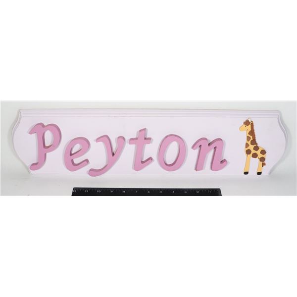 KIDS NAME SIGN "PEYTON"