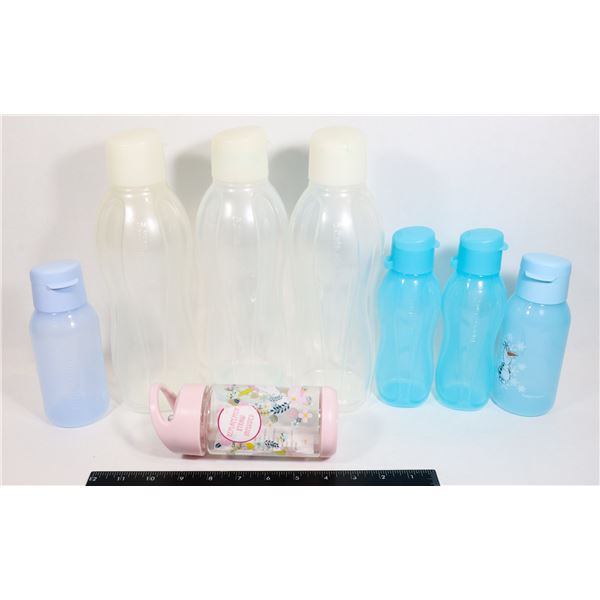 LARGE LOT OF BOTTLES, 5 KIDS, 3 ADULT