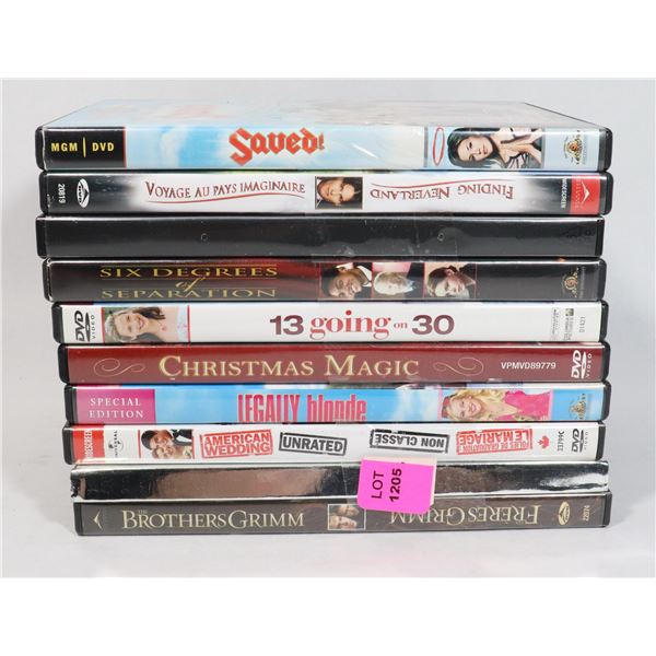 BUNDLE OF ASSORTED DVDS