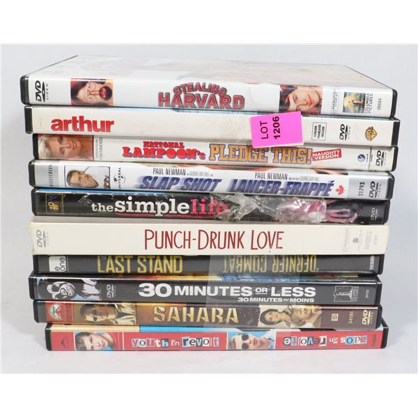 BUNDLE OF ASSORTED DVDS