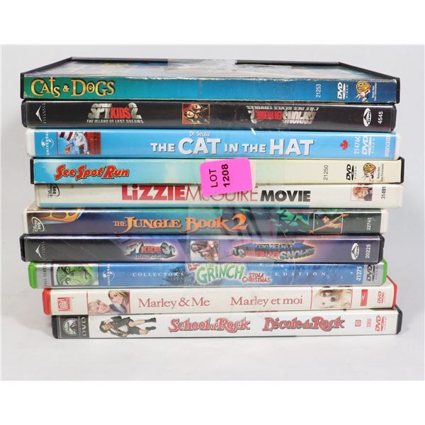 BUNDLE OF ASSORTED DVDS