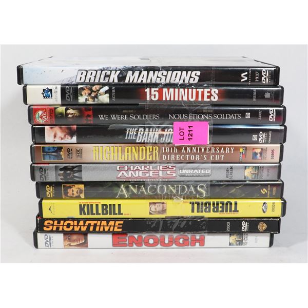 BUNDLE OF ASSORTED DVDS