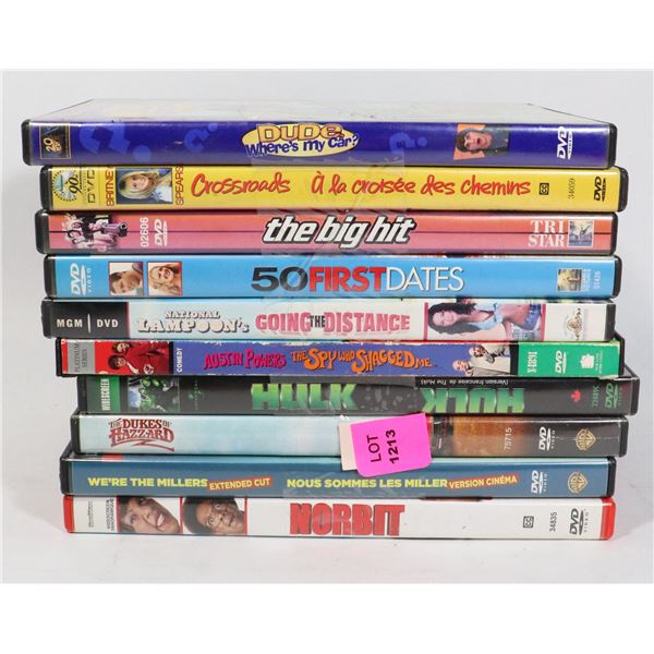 BUNDLE OF ASSORTED DVDS