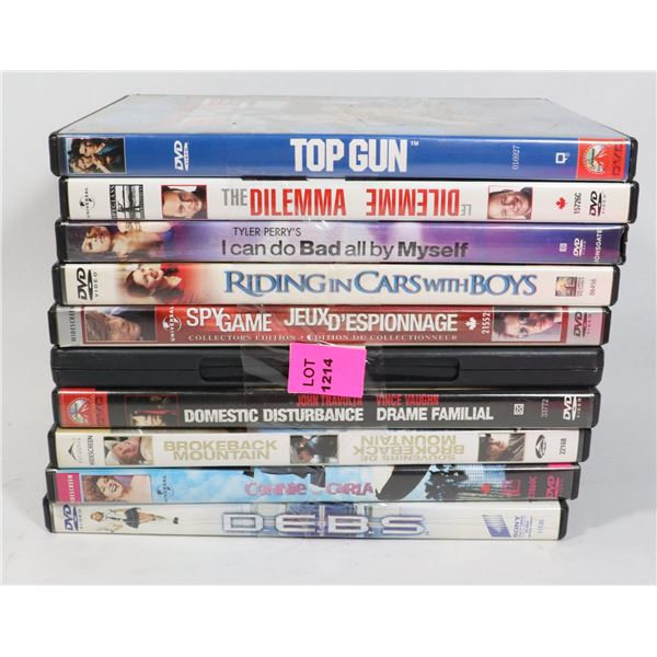 BUNDLE OF ASSORTED DVDS