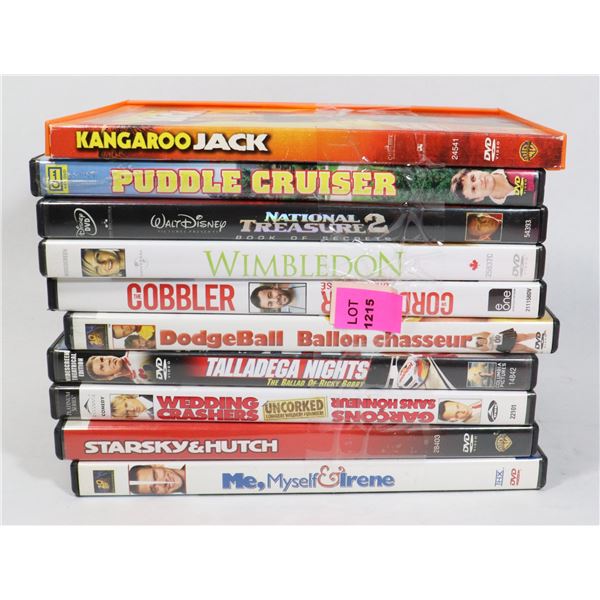 BUNDLE OF ASSORTED DVDS