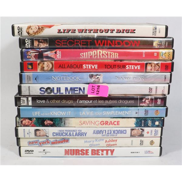 BUNDLE OF ASSORTED DVDS