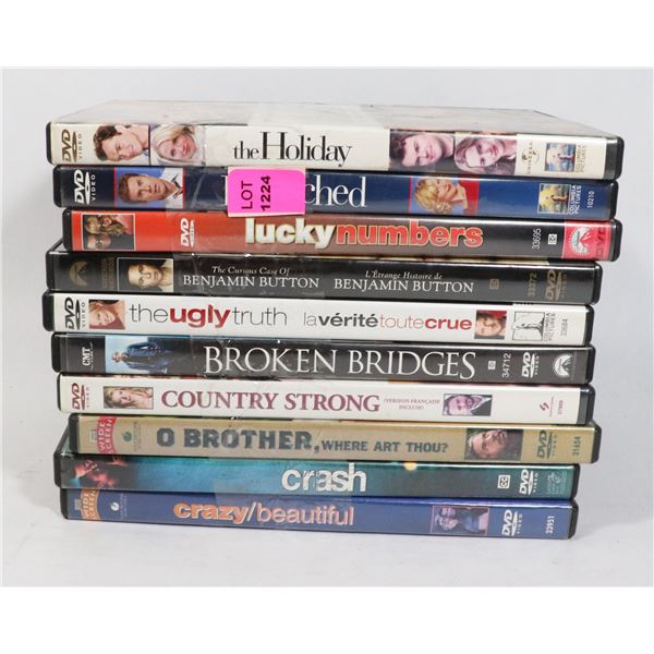 BUNDLE OF ASSORTED DVDS