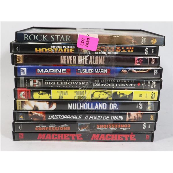 BUNDLE OF ASSORTED DVDS