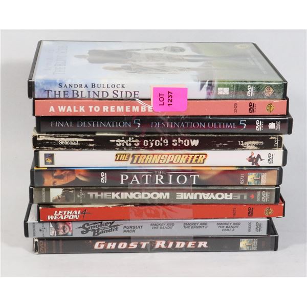 BUNDLE OF ASSORTED DVDS