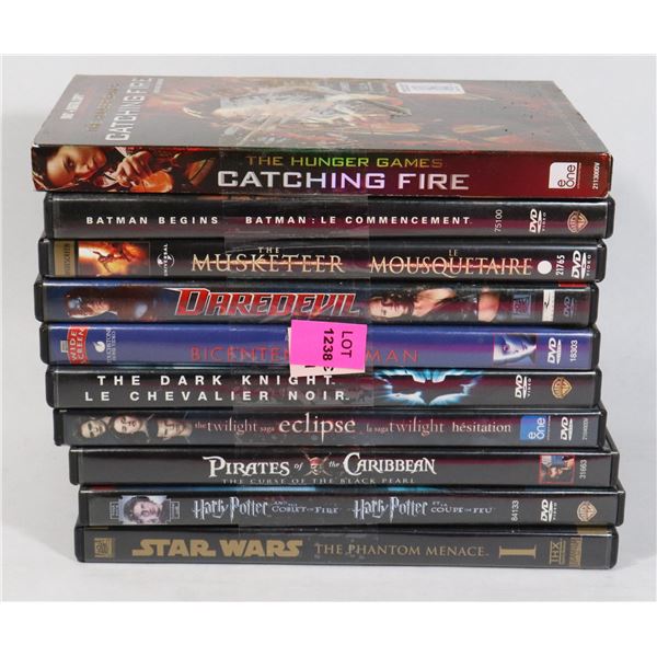 BUNDLE OF ASSORTED DVDS