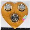 Image 1 : HEART SHAPE WOOD THERMOMETER