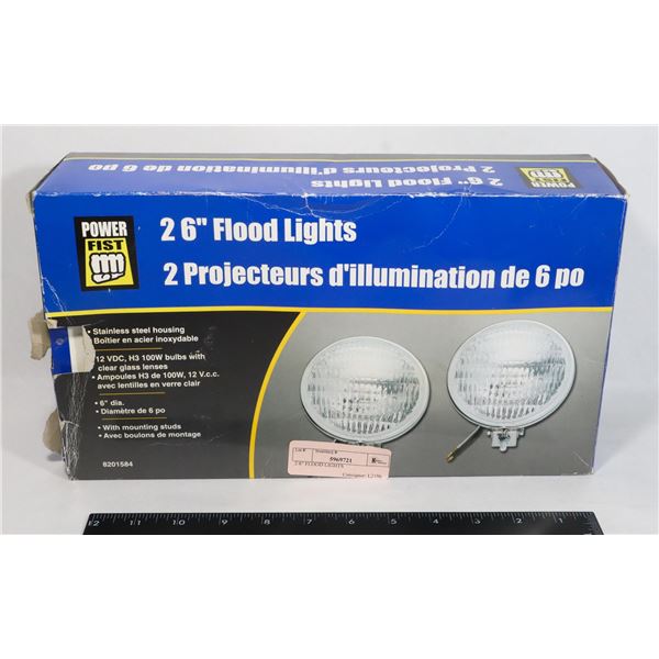 2 6" FLOOD LIGHTS