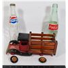 Image 1 : VINTAGE TRUCK WITH BOTTLES