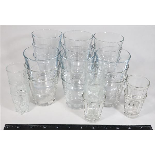 15 DRINKING GLASSES SOLD WITH 9 SHOT